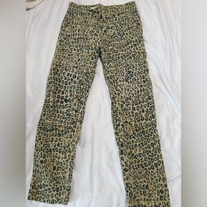 Cheetah print cargo pants